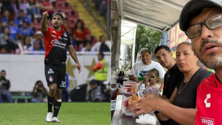 Mudo Aguirre celebró con su familia su primer gol con Atlas