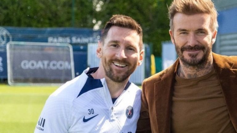 Messi y David Beckham en Francia