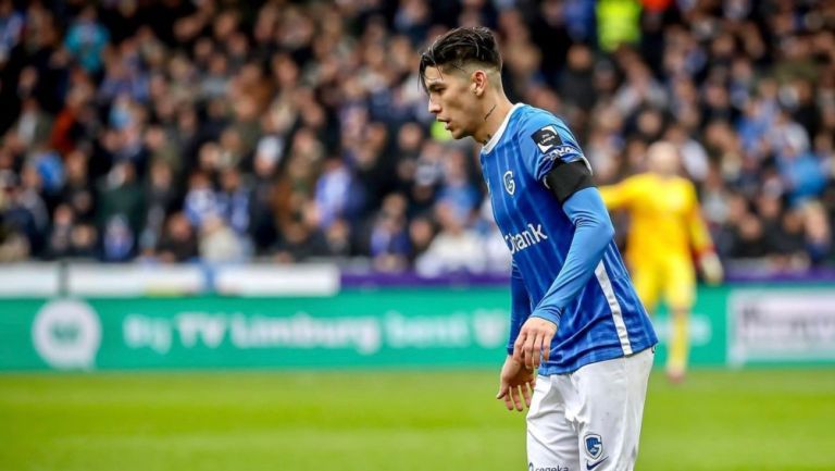 Gerardo Arteaga en partido con el Genk