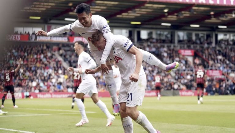 Tottenham celebra la victoria ante el Bournemouth