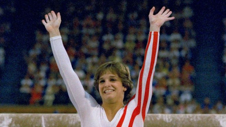 Mary en competición de Gimnasia 