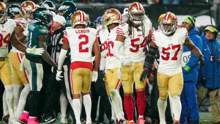 ¡Una fiesta roja y dorado! Mucha emoción hubo en la Watch Party del juego entre Eagles y 49ers 