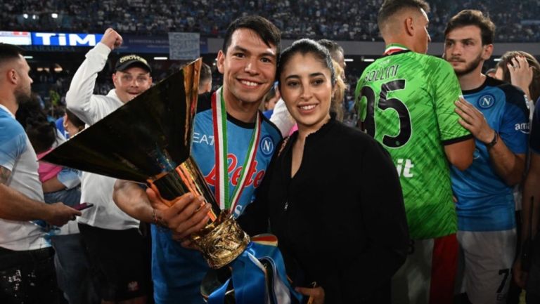 Lozano con su esposa 