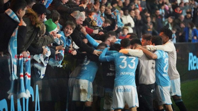 El Celta celebra la victoria ante el Betis