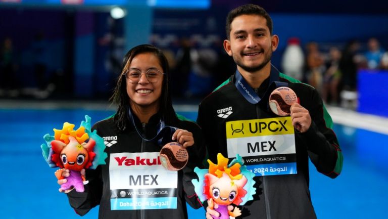 ¡Bronce para México! Alejandra Estudillo y Kevin Berlín consiguen medalla en plataforma de 10 metros