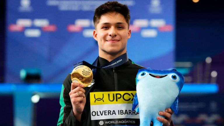 Osmar Olvera brilla en el Campeonato Mundial de Natación y se cuelga el oro en clavados 1m