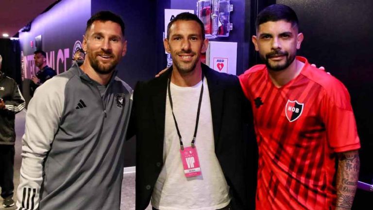 ¡Reencuentro argentino! Lionel Messi se reunió con Maxi Rodríguez previo al partido ente Newell's