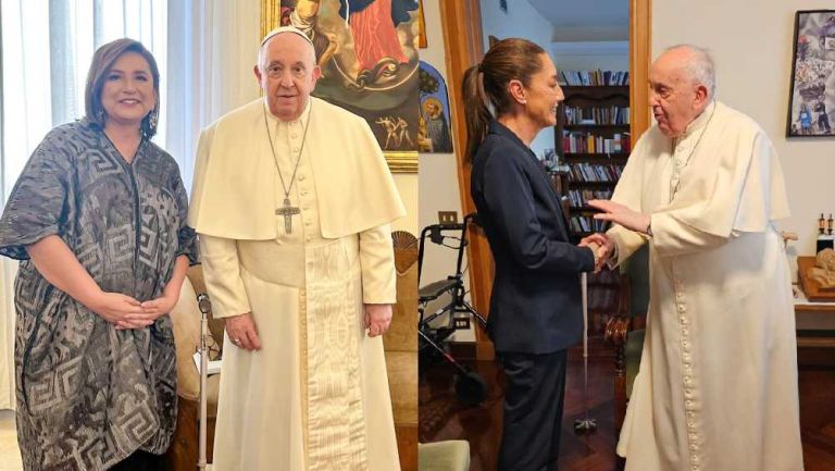Claudia Sheinbaum y Xóchitl Gálvez presumen visita al Papa Francisco en el Vaticano