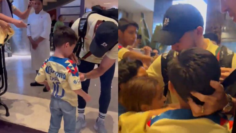 Henry Martín convive con niños aficionados del América previo al Clásico Nacional