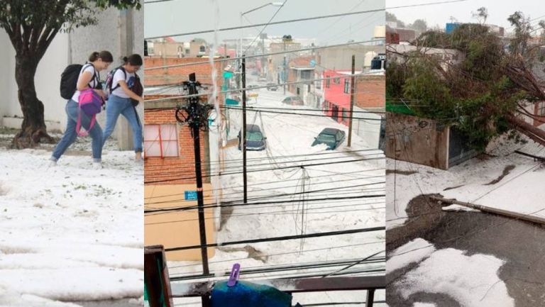 Las fuertes lluvias y granizos han causado inundaciones en diferentes partes de la ciudad 