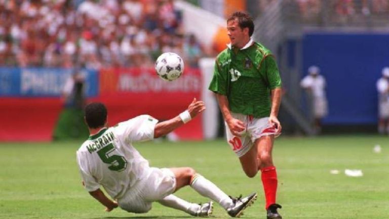 Luis García con México en el Mundial del 94