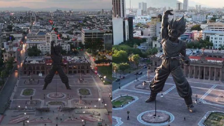 ¿Monterrey tiene una estatua enorme de Goku? Esto sabemos 