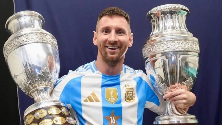 Messi celebra la consecución de la Copa América 