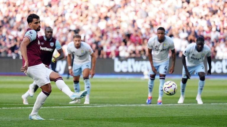 Sin Edson Álvarez, West Ham cayó 1-2 ante Aston Villa